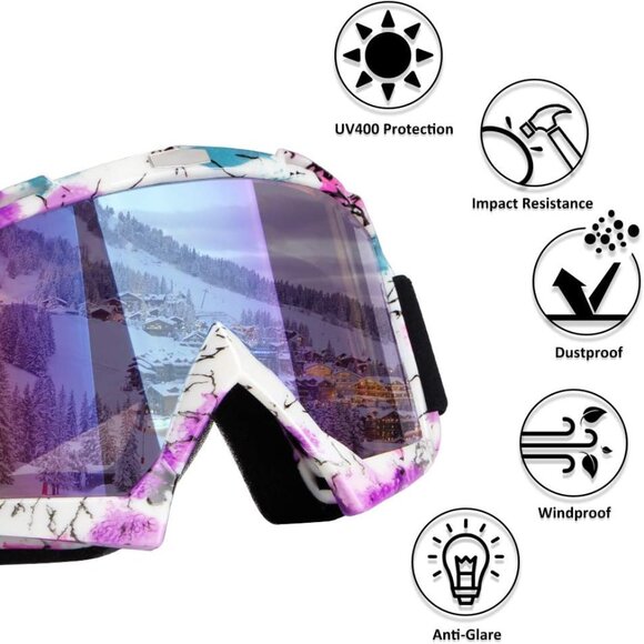 Motorcycle Goggles ATV Goggles Motocross Goggles Windproof Dirt Bike Goggles Dus - Picture 3 of 6